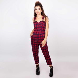 Jawbreaker - Just checking Jumpsuit - L - Rood/Blauw