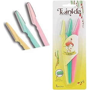 Wenkbrauw Scheermes Set - 3 Stuks Trimmer voor Gezicht en Bikini Haarverwijdering