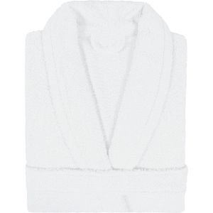 Badjas Badstof met Shawlkraag Uni Alpha Wit Maat S - 1 stuks