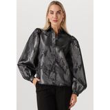 NUKUS Lettie Blouse Metallic Dames - Jurken - Zwart - Maat XS