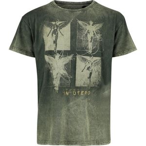 Nirvana In Utero Collage Heren T-shirt - groen - S
