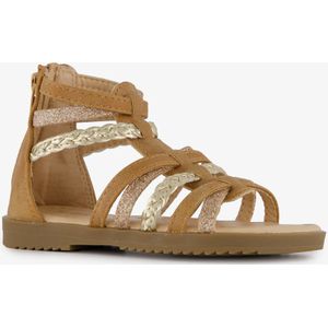Blue Box meisjes sandalen cognac met glitter - Maat 27