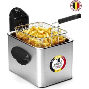 Frifri 4848DuoFil - Frituurpan - friteuse - 4.5 liter - koude zone - 2800 Watt - Koolstof geur- & vetfilter - 1,5 kg friet - 10 jaar garantie