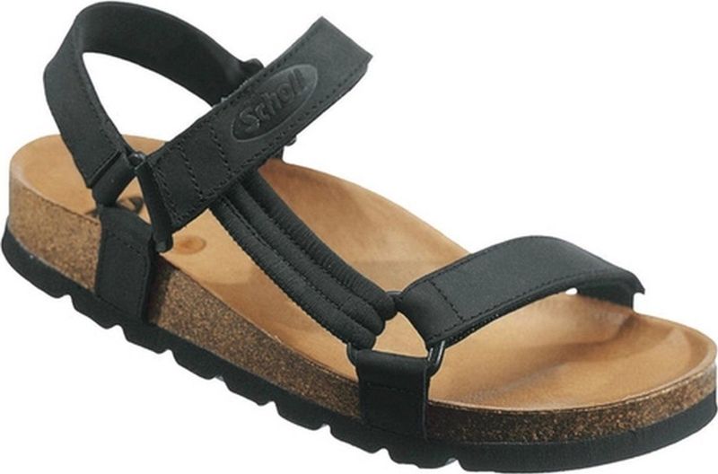 Scholl - Heaven AD - Sandaal - Black - Geolied Nubuckleer