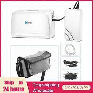 QPFO® Zuurstofconcentrator Met Batterij - Draagbare Zuurstofcilinder 3L/Min - Stil En Energiezuinig - Inclusief EU Stekker - Wit