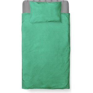 Roomture - Dekbedovertrek Peuter - Katoen - 120 x 150 - Groen - Baby Dots Green