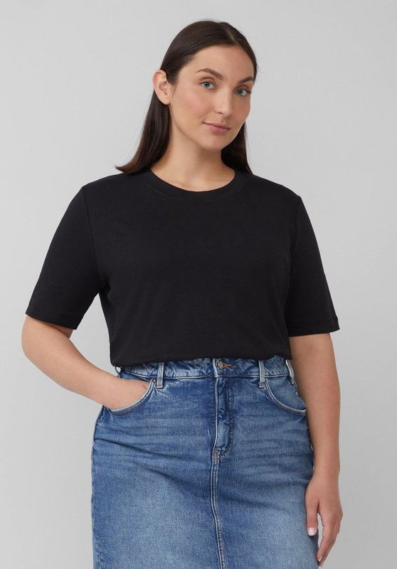 s.Oliver - T-Shirt - Ultralicht Katoen - Ronde Hals - Normale Pasvorm