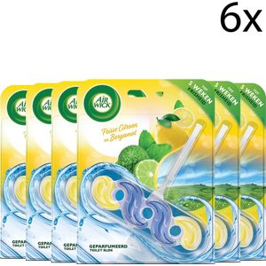 Air Wick Geparfumeerd Toilet Blok - Frisse Citroen en Bergamot - 1 Stuk x6