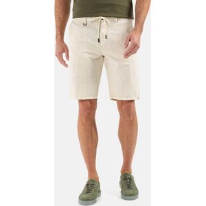 camel active Chino shorts gemaakt van katoen/linnenmix - Maat menswear-32IN - Creme