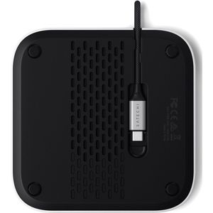 Satechi USB-C Stand/hub Mac mini M4 (SSD) – Compact Ontworpen voor 2024 Mac Mini – Voorpoorten voor Gemakkelijke Toegang – Compatibel met Oudere Apparaten via USB-A Poorten - Grijs