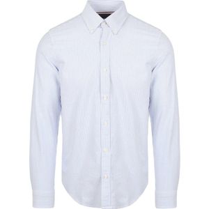 Steppin' Out Overhemd Oxford Streep Lichtblauw - Maat S - Heren - Casual Shirt