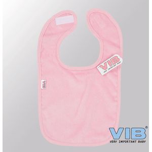 VIB® - Slabbetje Luxe velours - Baby Roze Uni - Babykleertjes - Baby cadeau