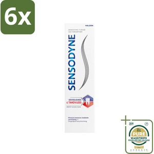 Sensodyne - Tandpasta - Gevoeligheid & Tandvlees - Tandvleesverzorging - 75 ml - Voordeelverpakking - 6 stuks - Tandpasta - Gevoelige tanden