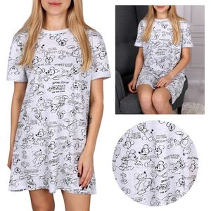 Grijs Mickey Mouse - Nachthemd met Korte Mouwen / XS