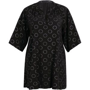 Rosa Faia - Strandjurk Silver Pearls Style Manihi - maat S/M - Zwart/Zilver