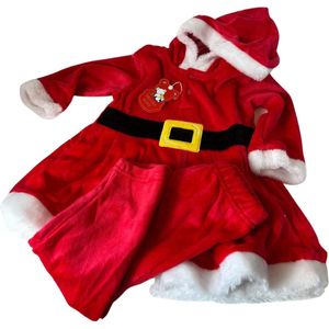 Kerstpak voor baby's - Kerstpak meisjes - Babykleding - Voor meisjes - 18-24 Maanden - Rood met Wit