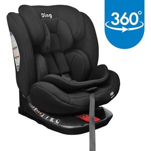Ding Sky Autostoel - Zwart - 360° Draaibare Isofix Autostoel - i-Size - Vanaf 40 tot 150cm - 0 tot 12 jaar