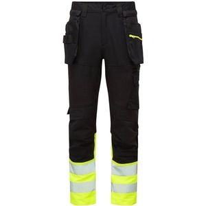 DX4-Hi-Vis Broek klasse 1 met afneembare holsterzakken maat 28, Yellow/Black