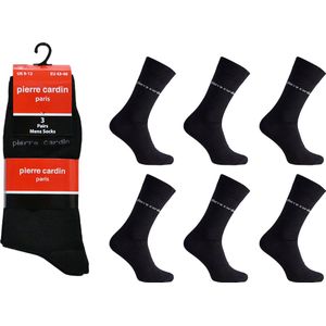 Pierre Cardin Lange Sokken Heren - 12 paar - Zwart - 39-42 - Business Sokken - Hoge Sokken