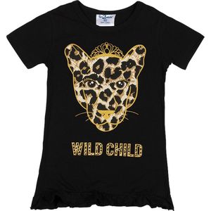 Fun2Wear - Wild Child nachthemd - Zwart - Maat 134/140 -
