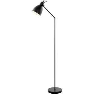 EGLO Priddy Vloerlamp - E27 - 137 cm - Zwart/Wit