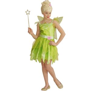 Widmann - Elfen Feeen & Fantasy Kostuum - Fee Qula - Meisje - Groen - Maat 140 - Carnavalskleding - Verkleedkleding