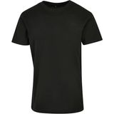 T-shirt - Katoen - Normale Pasvorm - Geribde Ronde Hals - Korte Mouwen