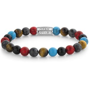 Rebel and Rose RR-80083-S Armband Red Hot Summer zilver-en meerkleurig 8 mm.