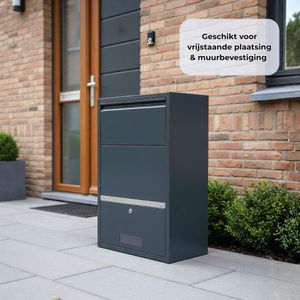 ParcelXL® - HomeBox - Pakketbox - Pakketbrievenbus - Vrijstaand - Brievenbus Hangend - Antraciet
