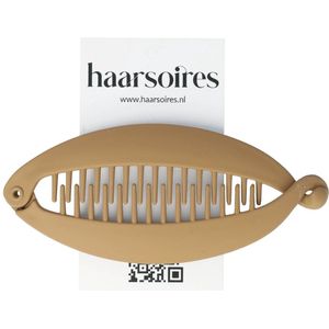 Haarsoires Haarspeld Bananenklem 14cm - Staartklem - Basic - Matte Kleur - Bruin - Haarclip - Langwerpige Staart Haarklem - Banana Clip - Hair Clip - Decoratieve Haaraccessoire