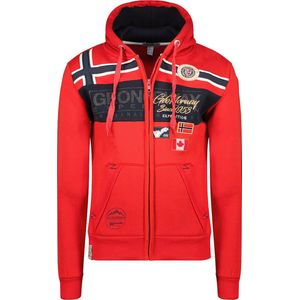 Vest Met Capuchon En Print Heren Rood Geographical Norway - XL