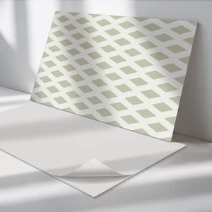 Wallfluent Vinyl Wandpaneel - Ruitpatroon Wandpaneel PVC - 100 cm x 50 cm - Groente Vinyl Wandpaneel - Set van 1 - Rechthoekig Wandbekleding Vinyl - Patroon Wandpaneel - Zelfklevend Wandpaneel - Wandpaneel Keuken en Badkamer