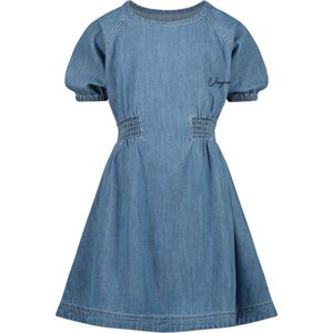 Vingino Midi Dress Parinna Meisjes Jurk - Mid Blue Wash - Maat 128