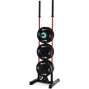 Nike Halterschijfstandaard Plate Tree | Opbergruimte voor Halterschijven en Halters | Stalen Frame, 612 kg Capaciteit