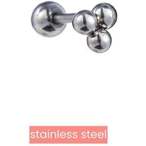 Go Dutch Label Oorknoppen 3 dots Zilver