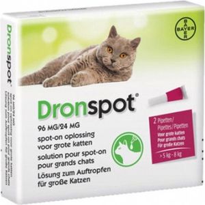 Bayer dronspot kat spot on - l 5-8kg 2 pip - 1 stuks