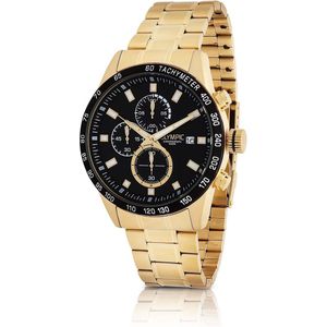 Olympic OL72HDD009 MAX Horloge - Double - Bracelet - Zwart