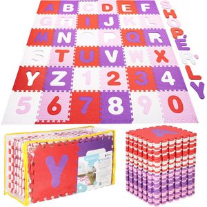 Springos Speelmat - Speelmat Foam - Puzzelmat - 36 Stukken - Letters & Cijfers - 175 X 175 cm
