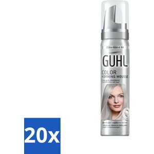 20 x Guhl - Kleurmousse - Zilverblond No. 98 - 75 ml - Glans - Volume - Styling - Tijdelijke Kleuring - Haaropfrisser