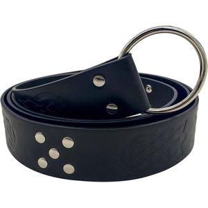 Embossed PU Leather Belt with Viking, Celtic Knot, and Medieval Vintage Design for Men