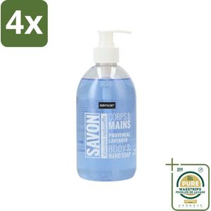 Sence - Provencal Lavendel - Handzeep - Savon - 500 ml - Voordeelverpakking - 4 stuks - Vloeibare zeep - Handwas