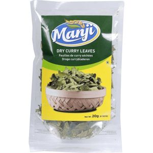 Manji - Gedroogde Curryblaadjes - Dried Curry Leaves - 3x 20 g