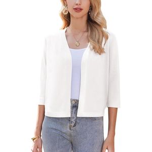 Elegante gebreide bolero voor dames met 3/4 mouwen - Casual en feestelijk vest