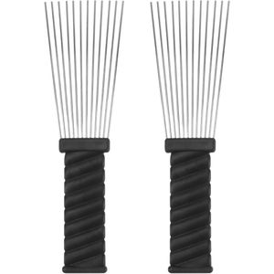 Zeynomax - 2-delige set Afro-Kammen voor het Ontwarren en Vlechten van Pruiken - Kappers Kammen voor Mannen - Handige Massage Tools