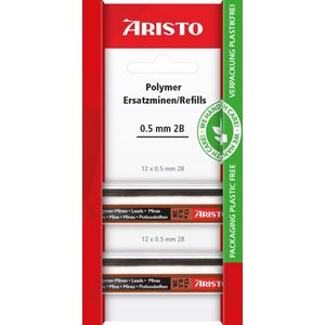 Aristo potloodstiftjes - HI-Polymer - 2B - 0.5mm - blisterverpakking - AR-86578EB