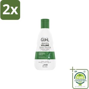 Guhl – Shampoo – Kracht & Volume �– 250 ml - Voordeelverpakking - 2 stuks - Krachtige shampoo - Volume shampoo