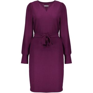 Geisha Jurk Elegante Jurk Met Ceintuur En V Hals 57900 21 Purple Dames Maat - XS