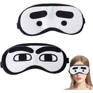 Pack of 2 Silk Eye Mask voor Slaap - Lichtdichte Slapemaskers - Verstelbare Blindenmaskers voor Reizen en Ontspanning (Zwart)