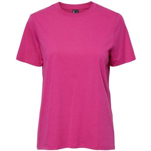 Pieces T-shirt Pcria Ss Solid Tee Noos Bc 17140802 Hot Pink Dames Maat - L