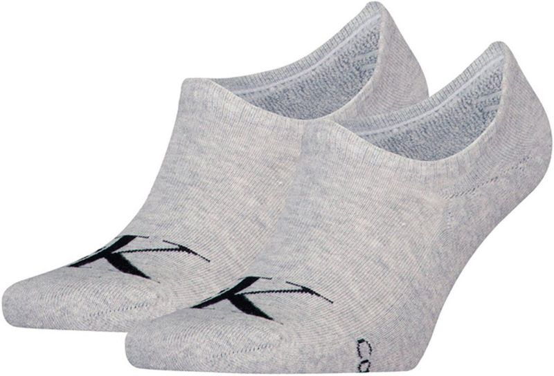 Calvin Klein 701228809 Onzichtbare Sokken 2 Paren Grijs EU 39-42 Man